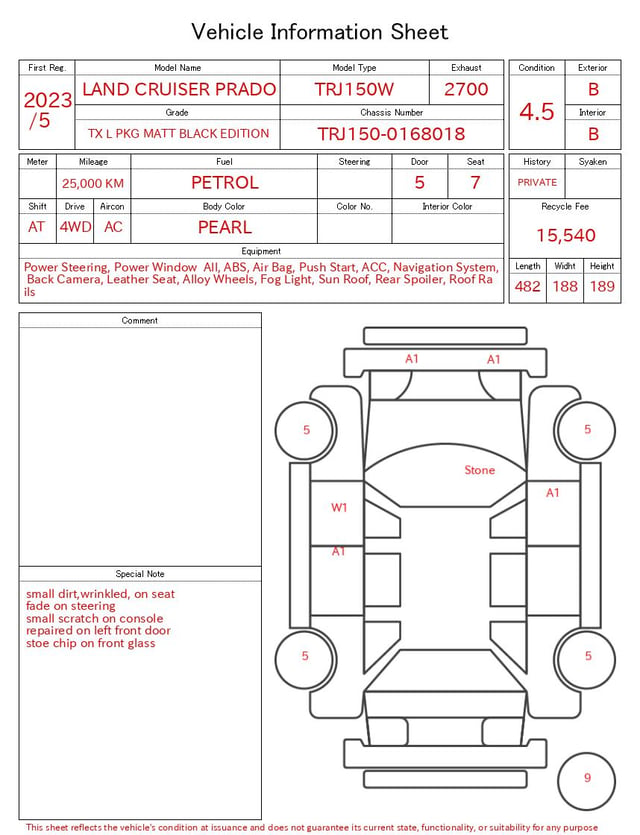 2023 TOYOTA LAND CRUISER PRADO TX L PKG MATT BLACK EDITION