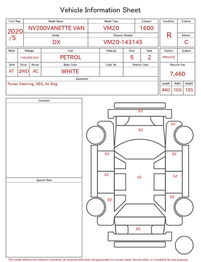 2020 NISSAN NV200VANETTE VAN DX