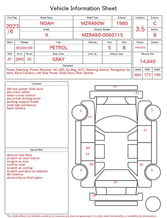 2023 TOYOTA NOAH X