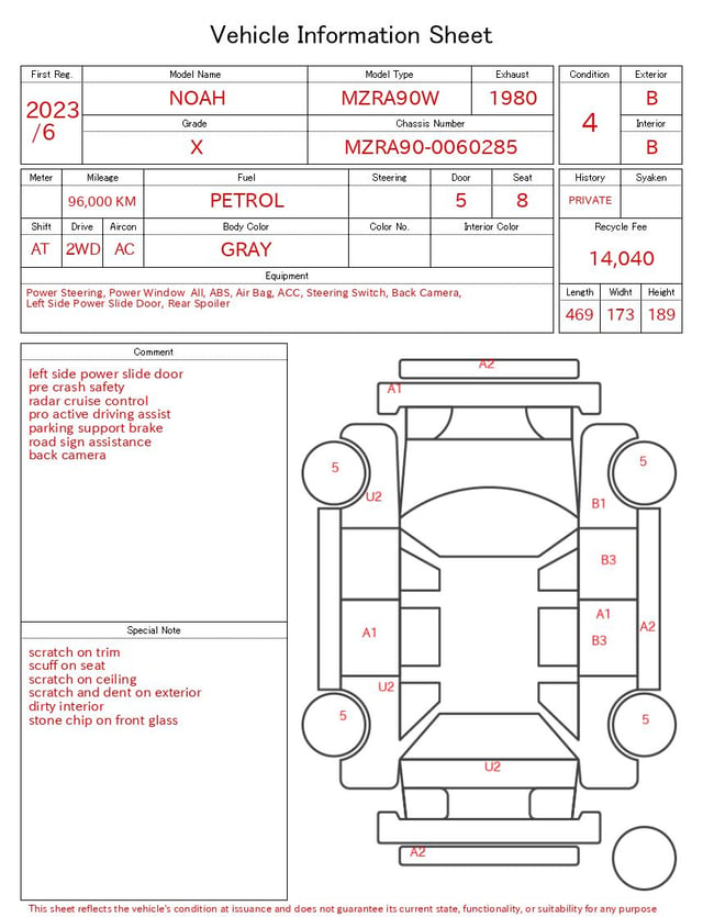 2023 TOYOTA NOAH X