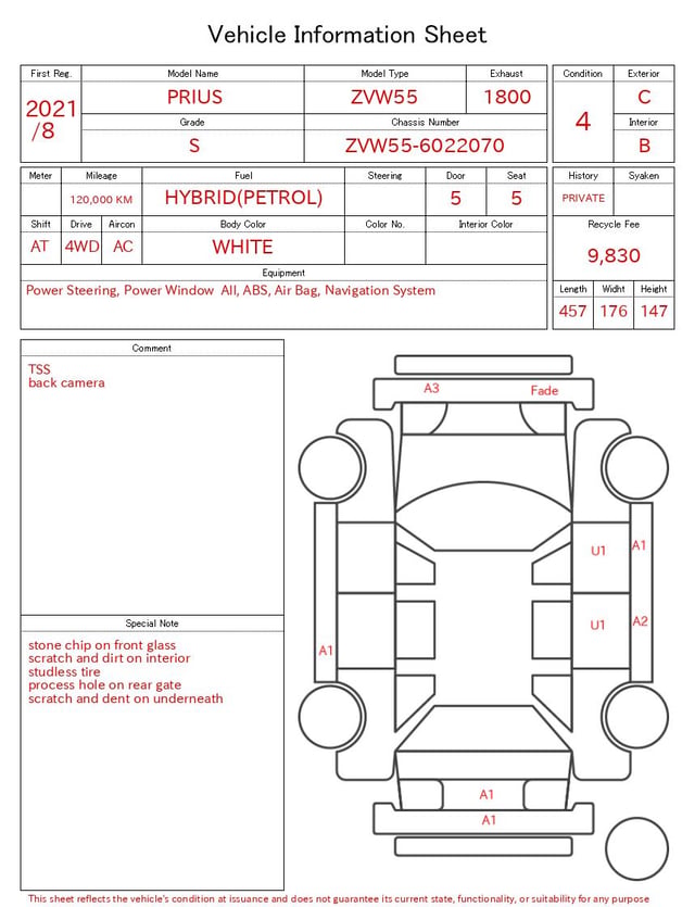 2021 TOYOTA PRIUS S