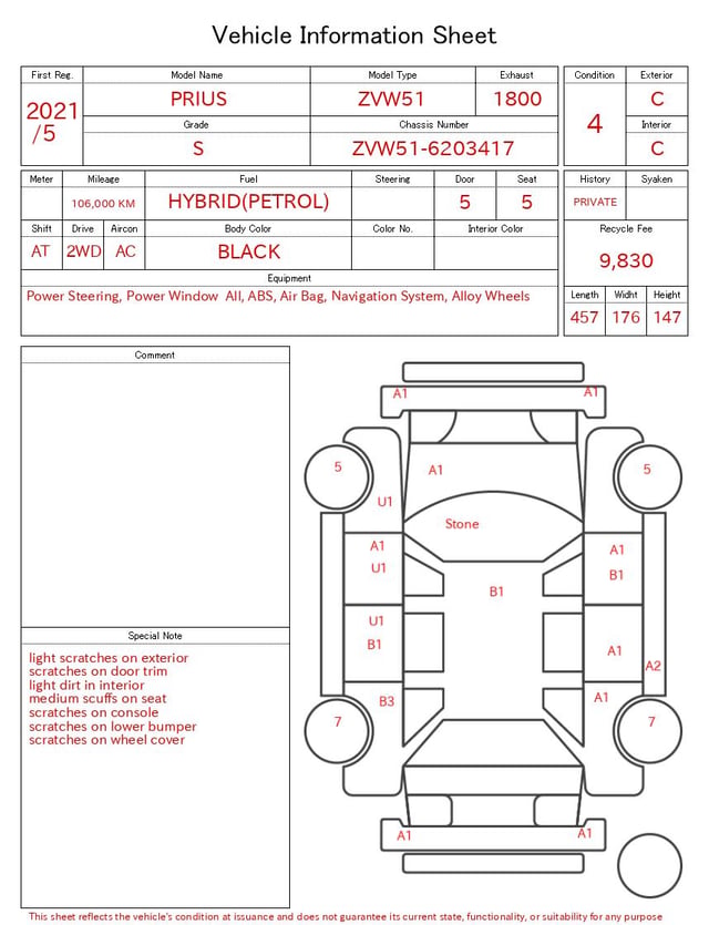 2021 TOYOTA PRIUS S