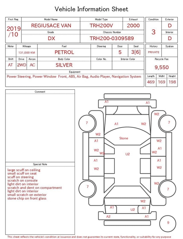 2019 TOYOTA REGIUSACE VAN DX