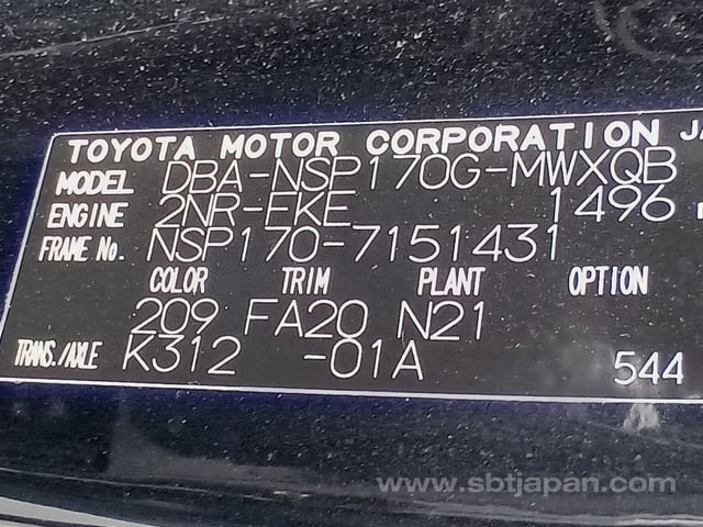 2018 TOYOTA SIENTA G