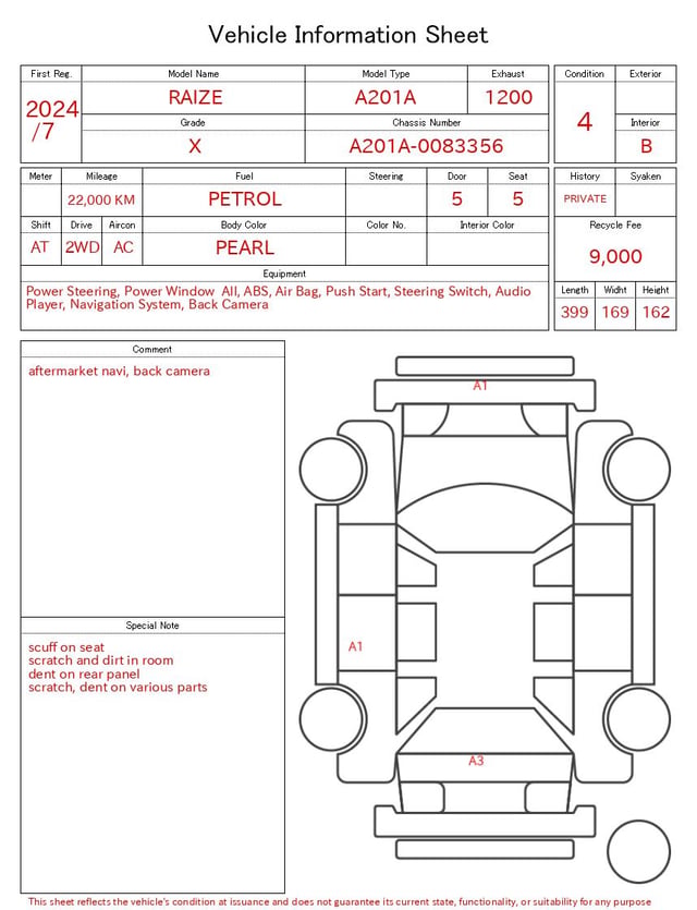 2024 TOYOTA RAIZE X