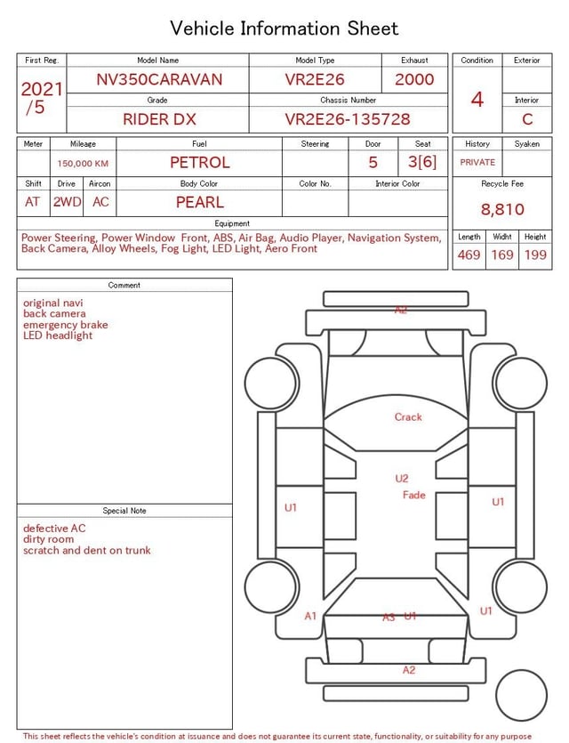 2021 NISSAN NV350CARAVAN RIDER DX
