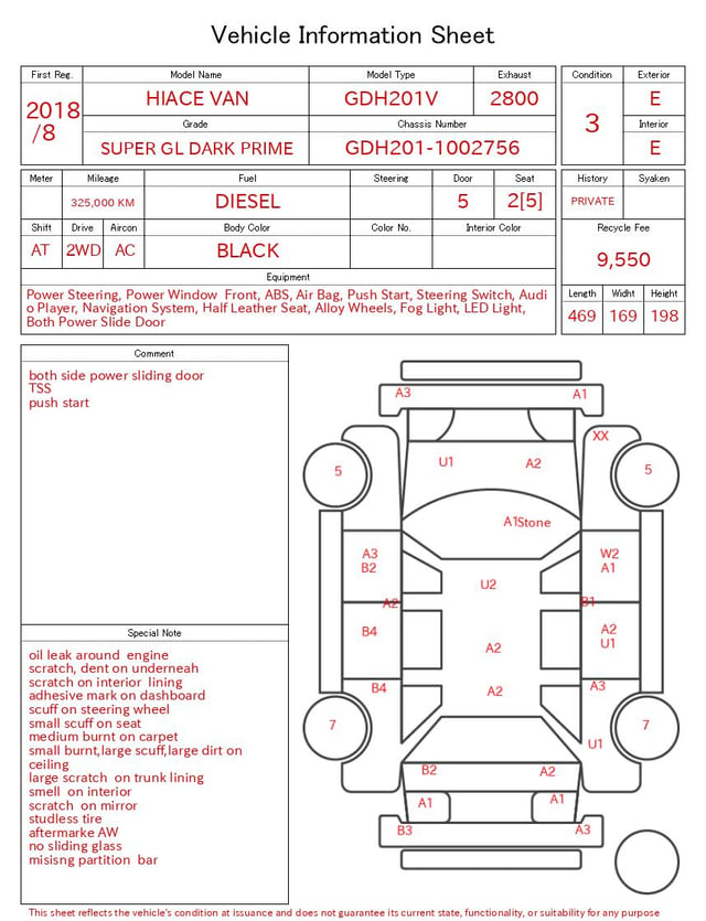 2018 TOYOTA HIACE VAN SUPER GL DARK PRIME