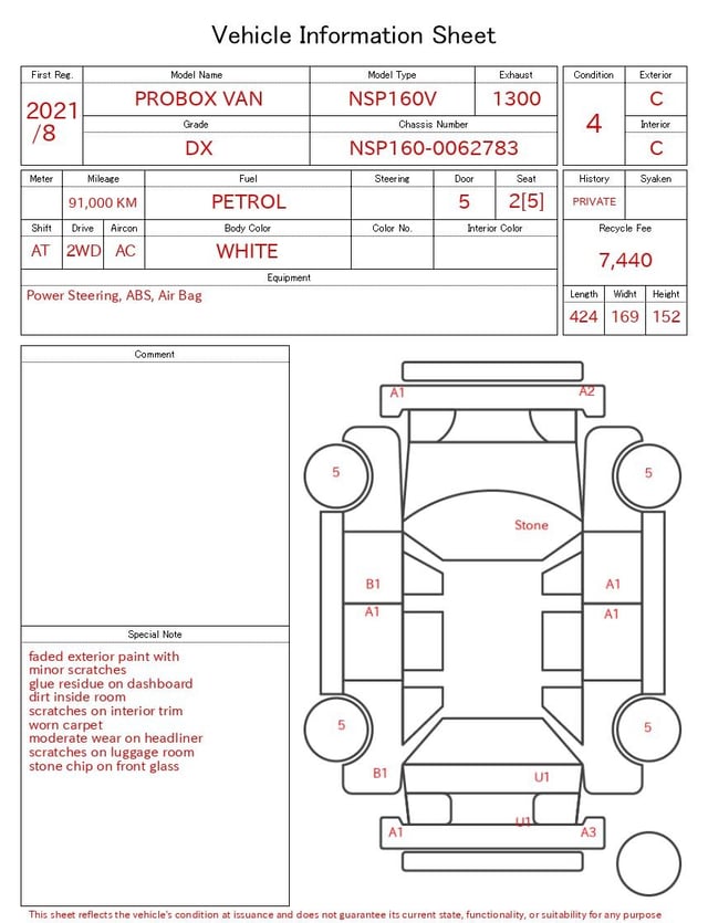 2021 TOYOTA PROBOX VAN DX