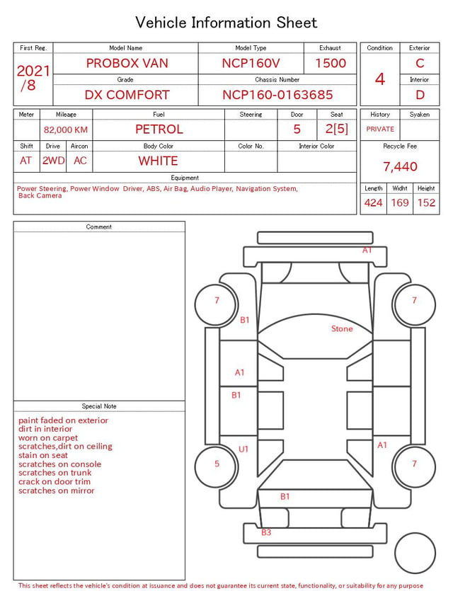 2021 TOYOTA PROBOX VAN DX COMFORT