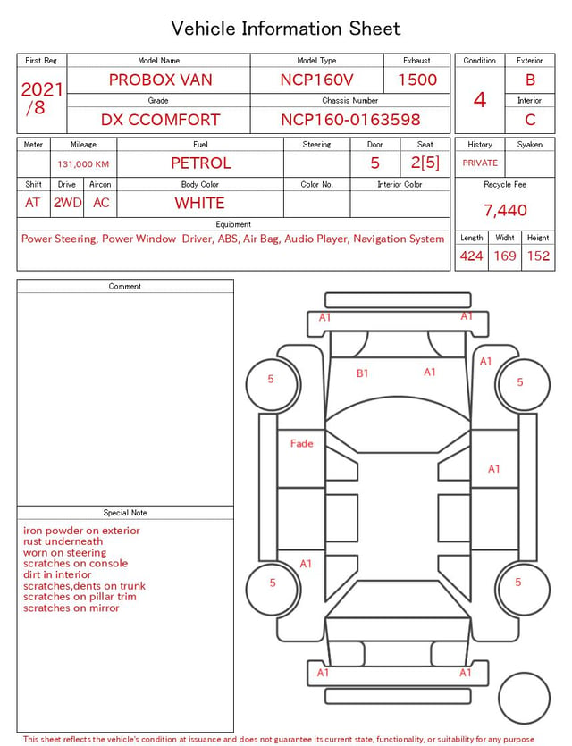 2021 TOYOTA PROBOX VAN DX CCOMFORT